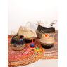 Panier boule en jonc