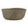 Panier boule en jonc teinté
