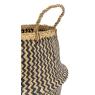 Panier boule en jonc teinté