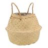 Round natural rush bag