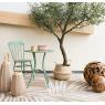 Panier boule rond en jonc naturel