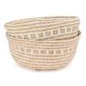 Panier boule en jonc