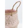 Panier boule en jonc