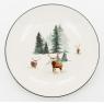 Set of 6 white porcelain plates