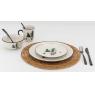 Set of 6 white porcelain plates