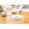 Set of 6 white porcelain plates