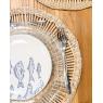 Set of 6 white porcelain plates