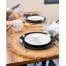 Set of 6 white porcelain plates