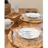 Set of 6 white porcelain plates
