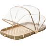 Plateau en bambou avec cloche