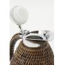 Antique brown rattan flask
