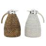 Antique brown rattan flask