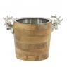 Wooden and aluminium champagne bucket