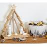 Pine wood and ceramic Christmas crib