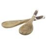 Mango wood and resin salad servers