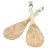 Mango wood and resin salad servers - Olives