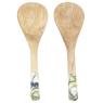 Mango wood and resin salad servers - Olives