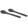 Black acacia wood salad server