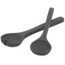 Black acacia wood salad server