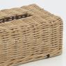 Rectangular rattan tissue basket 