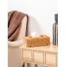 Rectangular rattan tissue basket 
