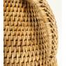 Flask in steel and rattan