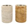 Bottle's cooler in steel and rattan