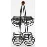 Black metal egg holder