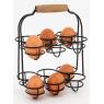 Black metal egg holder