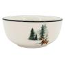 Porcelain deer and fir bowls