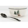 Porcelain deer and fir bowls
