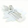 Set of 6 white felt cutlery holders