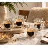 Tasses en verre et aluminium