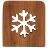 Acacia wood towel rack