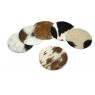 Lot de 6 dessous de verre en peau de vache