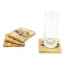 Mango wood coasters