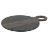 Black acacia wood round cutting board