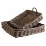 Grey pulut rattan trays