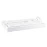 White bamboo and wood trays