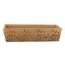 Pine wood rectangular basket - Herbs design