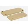 Set of 2 trays in golden metal