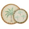 Plateaux en rotin et nacre