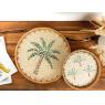 Plateaux en rotin et nacre