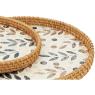 Plateaux en rotin et nacre