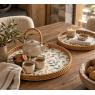Plateaux en rotin et nacre