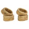 Set of 4 rattan napkin rings