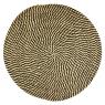 Round natural and stained jute placemats