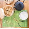 Green bamboo placemats