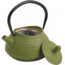 Green color cast iron teapot 0.4l