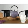 Linen color cast iron teapot 0.9l
